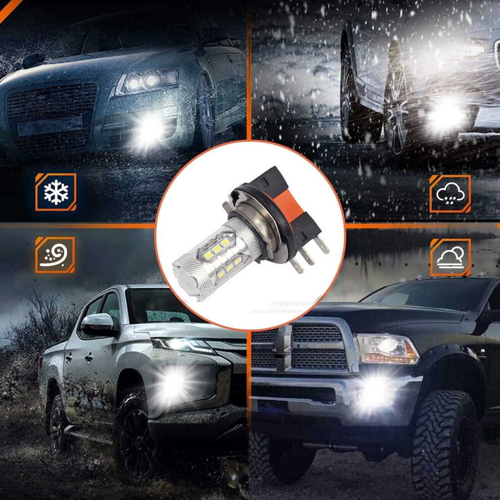 Xenon Car Fog Lights, Super Bright Lamp Beads, Metal Shell With Convex Lens For H15 Socket Type, High Luminous Efficiency, Low Power White 9169997261588
