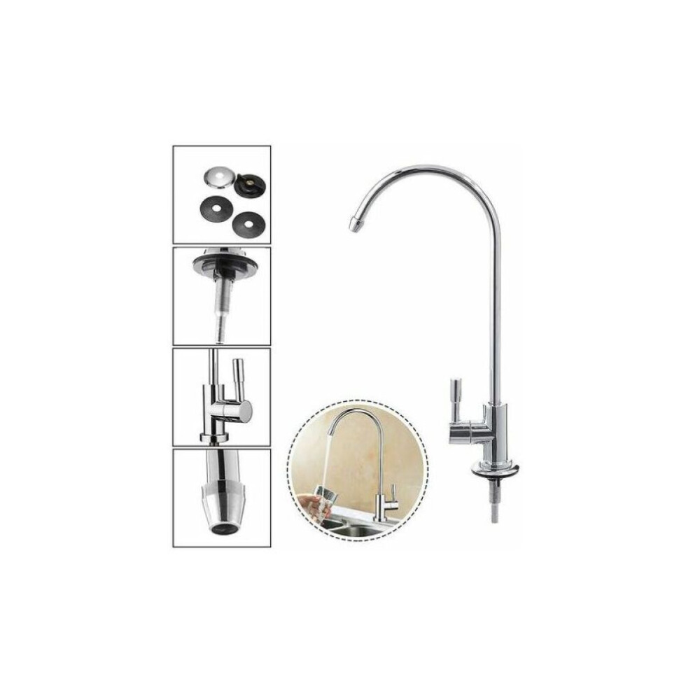 Drinking Water Faucet With 360 Degree Rotatable Spout, Stainless Steel Reverse Osmosis System Kitchen Faucet With High-Arch Spout Design For Modern 9169997261472