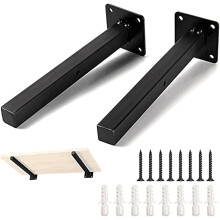 Industrial Steel Easy Installation Floating Shelf Supports, Premium Quality Material For Wide Application (25 2 Pieces)