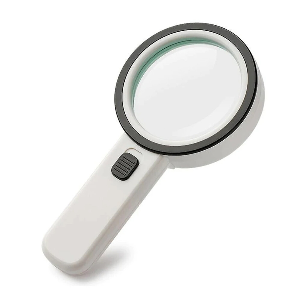 Light Double Glass Lens Handheld Magnifying Glass, Magnifying Glass With 30X High Power Magnification Illuminated Magnifier With 12 Led S For