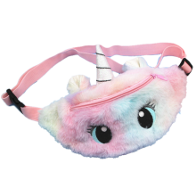 Charming Unicorn Fanny Pack, Exquisite Plush Material Crossbody Belt Bag for Fashionable Activities