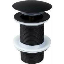 Bathroom Sink Drain Stopper for Common Sinks, Bidets or Basins, Matte Black Electroplating Offers Rust Prevention and Universal Design Compatibility