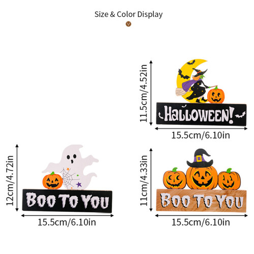 Αξιολάτρευτη διακόσμηση για το Halloween, ζωηρά χρώματα διακοσμήσεις τραπεζιού Halloween, 1