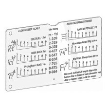 (Animal Rectangle) Micro Range-R Card Flexible Rangefinder Card for Outdoor Huntings