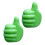 (Green 2pcs) 2pcs Creative Thumb Wall Hook, Multifunction Self-Adhesive Cable Organizer Clips, Cute Thumb Holder for Desk Wall Key 1