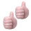 (Pink 2pcs) 2pcs Creative Thumb Wall Hook, Multifunction Self-Adhesive Cable Organizer Clips, Cute Thumb Holder for Desk Wall Key 1
