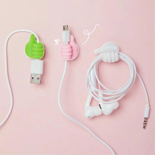 (White 2pcs) 2pcs Creative Thumb Wall Hook, Multifunction Self-Adhesive Cable Organizer Clips, Cute Thumb Holder for Desk Wall Key 2