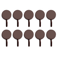 (10PCs,Brown)Self-Adhesive Utility Hooks, Cute Decorative Wall Mount Hats Towels Key Hooks, Storage Hook for Home Kitchen Bathroom Office