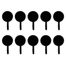 (10PCs,Black)Self-Adhesive Utility Hooks, Cute Decorative Wall Mount Hats Towels Key Hooks, Storage Hook for Home Kitchen Bathroom Office