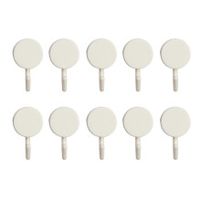 (10PCs,White)Self-Adhesive Utility Hooks, Cute Decorative Wall Mount Hats Towels Key Hooks, Storage Hook for Home Kitchen Bathroom Office