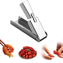 (1pcs) Stainless Steel Crawfish Peeler Tool - Seafood Shell Remover for Lobster & Shrimp, Easy Grip Kitchen Gadget