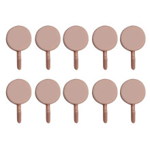 (10PCs,Pink)Self-Adhesive Utility Hooks, Cute Decorative Wall Mount Hats Towels Key Hooks, Storage Hook for Home Kitchen Bathroom Office