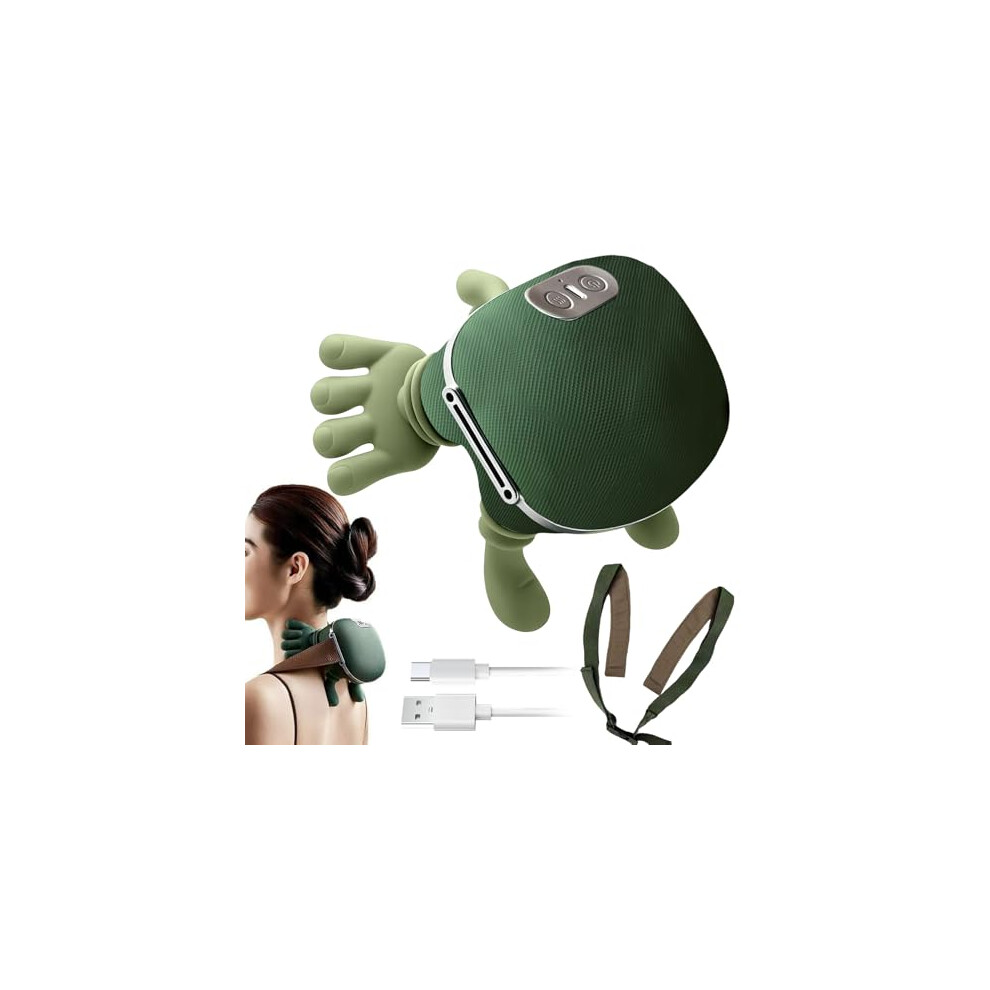 Neck Massager with Heat,Bionic Heated Massager, Portable shiatsus Neck and Back Massagers, 3 Speed 2 Heating Mode for Neck&Shoulder Relaxation