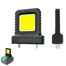 (Black) 21V Battery Powered Work Light, LED Work Light for 21V Makita Lithium-Ion Battery, Floodlight Emergency Light for Outdoor Construction & DIY