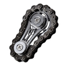 (Black) Sprocket Fidget Spinners Toys for Adults Kids, Metal Gears Linkage Bike Chain Fidget Cube ADHD Autism Anxiety Relief Toy