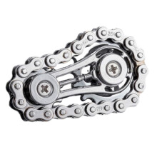 (Silver) Sprocket Fidget Spinners Toys for Adults Kids, Metal Gears Linkage Bike Chain Fidget Cube ADHD Autism Anxiety Relief Toy
