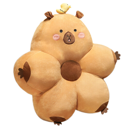 Comfortable Back Pillow Capybara Waist Support for-round eyes L