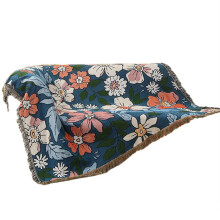 Sofa Throw Blanket, Comfortable Cotton Blend-Proud flower 2