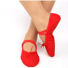 Ballet Slippers for Women and Girls, Comfortable And Flexible Canvas Dance Shoes with Split Suede Leather Sole, Lightweight Non Slip Yoga Gymnastics S