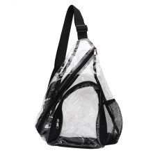 Klar slyngetaske, vandtæt kuldebestandigt PVC-materiale, praktisk gennemsigtig taske til sikkerhedskontrol, gennemsigtig crossbody-rygsæk til