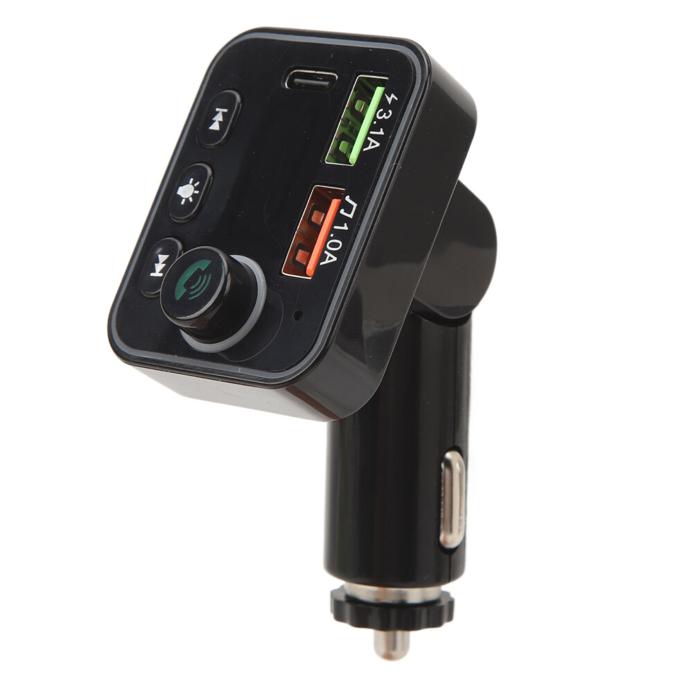 Handsfree Calling Bluetooth Adapter Car Fm Transmitter Led Backlit Crystal Clear Audio Transmission Voice Control Smart Undervoltage Detection 9159805530562
