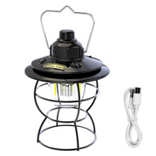 Lanterna de carregamento, lanterna suspensa com brilho ajustável para camping, iluminação de alta tecnologia com bateria recarregável, alça