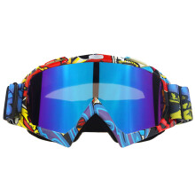 Motocross Goggles, Impact Resistant Pc Lens Lightweight Bendable Snow Goggles for Men Women Youth Kids, Motocross Skiing Goggles with Adjustable Elast