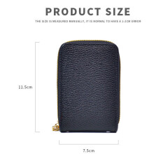 Secure & Stylish RFID Credit Card Wallet, Genuine Leather Zipper Card Case With Advanced Proprietary Blocking, Perfect For Travel Or Daily Use