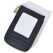 Elegant Genuine Leather Card Slot Wallet, Secure RFID Blocking Credit Card Holder With Accordion Style Design For Women And Men