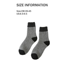 Thermosocken für Herren, weiche Wollmischung, warme, feuchtigkeitsableitende Wintersocken, atmungsaktives Material, verdicktes Frottee-Innenfutter,