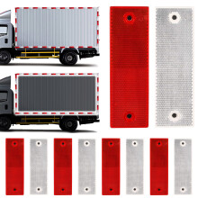 Reflektierendes Klebeband für Lkw und Wohnwagen mit wabenförmigem Prismenmuster für verbesserte Sichtbarkeit, Aluminiumbeschichtung, 8 Stück