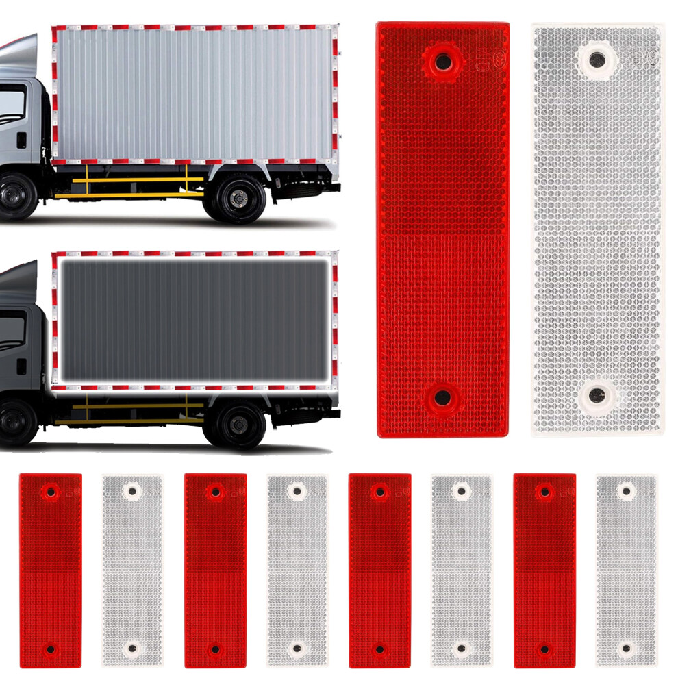 Reflective Tape For Trucks, Caravans With Honeycomb Prismatic Pattern Enhanced Visibility Aluminum Plating, 8Pcs 9433291786062