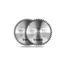 Carbide Alloy Circular Saw Blade Kit, 250 X 30 Mm Set Of 2 Non-Stick Coated Saws, Labor-Saving Design For Fast Cutting Of Wood And Plywood