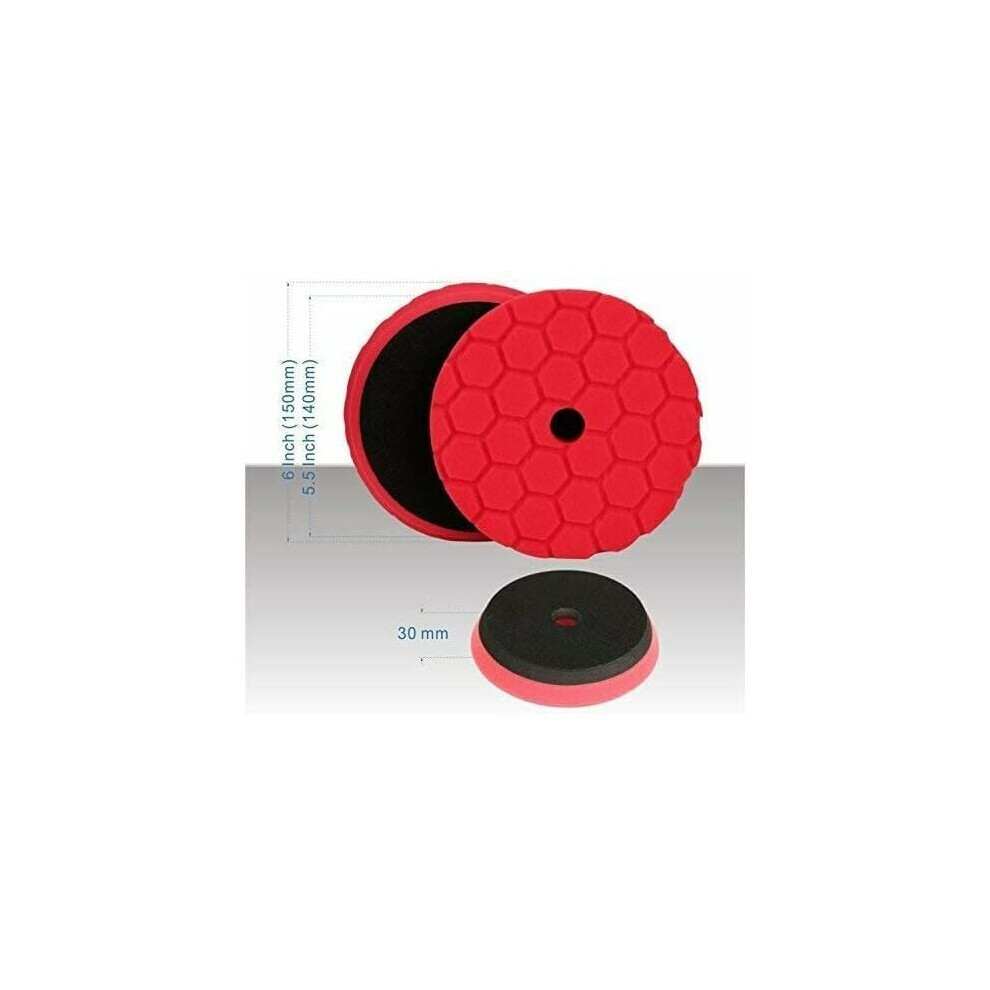 Hex Logic Polishing Pad, Car Buffer Polisher Kit With Buffing Pads For Professional Finish, Compatible With 125Mm Ro/Da Polishing Machines, Hook And 9169997262806
