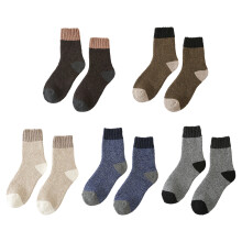 Atmungsaktive Thermosocken für Herren, hochelastische Socken mit Bündchen, warme Wintersocken, weiche Wollmischung, feuchtigkeitsableitend,