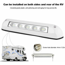 Low-Profile Led Work Light For Camper Lighting, Energy-Saving Long Lifespan Universal Waterproof White Finish Light With Down Angle Focused Flood