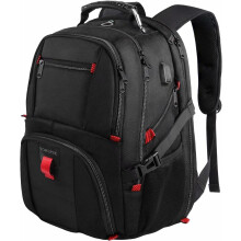 Laptop-Reiserucksack, wasserdichter TSA-Rucksack mit großem Fassungsvermögen, USB-Ladeanschluss und Diebstahlschutz für Damen und Herren, 50 l, 17