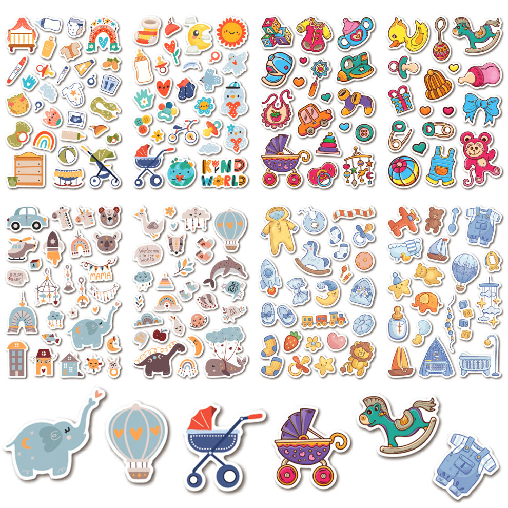 Cool Elephant Stickers, High Quality Vinyl Decorations For Baby Birthday Parties, Suitable For Baby Gender Reveal Parties 9405630010251