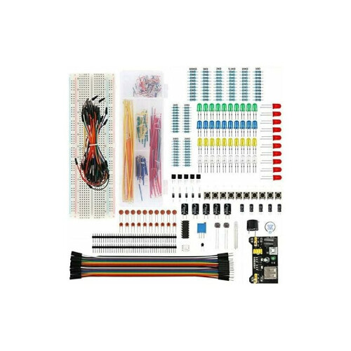 Συμβατό με Arduino, κιτ ηλεκτρονικών εξαρτημάτων, πλακέτα Breadboard, μονάδα τροφοδοσίας, 1