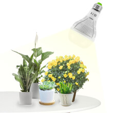 SANSI 15W LED Grow Light for Indoor Plants, 200W Equivalent Full Spectrum LED E27 Grow Light Bulb with Frosted Lens for Seedlings Germination (PPF: 2
