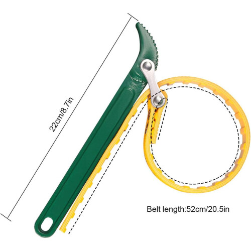 Handle Strap Wrench, Multi-Purpose Adjustable For Various Object Shapes, Ergonomic Non-Slip Handle Ensures Superior Control, Suitable For Motor
