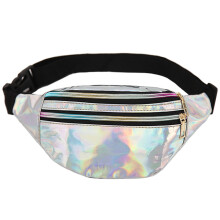Radiant Holographic Fanny Packs, Versatile Waist Packs for Women with Adjustable Belt & Waterproof Composite PU, Perfect for Travel, Hiking, and O