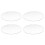 4X Transparent 3mm Thick Mirror Acrylic Round Disc Diameter:85mm 1