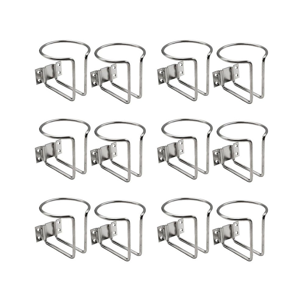 12Pcs Stainless Steel Car Boat Ring Cup Drink Holder Bottle Stand For Marine Yacht Truck Rv 4713271791978