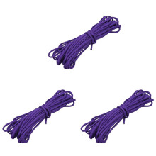 3X Paracord 550 Parachutetouw 7 Kernstreng voor Klimmen Camping Gesptouw Paars 25FT