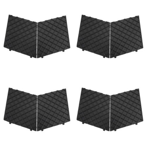 Black Front Bumper Lower Mesh Grill Trim Cover 4Pair Left Right for  E60 E61 M
