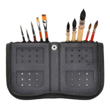 3pcs 29Cm Artist Paint Brush Holder Zippered Brush Case for Oil Acrylic Watercolor Brush Breathable Painting Kit