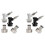 4X  Lock Keg Coupler Adapter  Lock Quick Disconnect Conversion Kit Keg Coupler 5/8 Thread Stainless Steel Gas 1