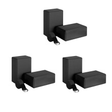 6X Yoga Block and Yoga Strap Set EVA Foam Soft Non-Slip Yoga Blocks Universal Pilates Stretching Black