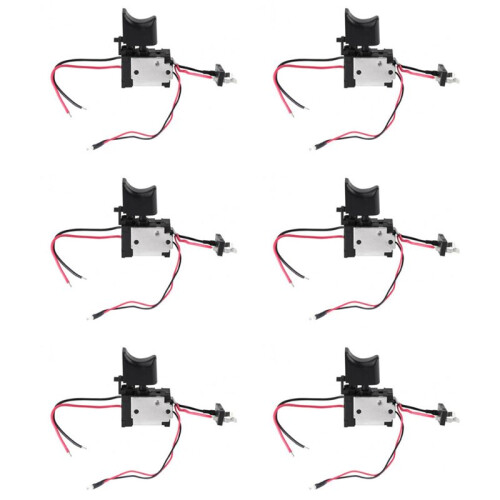 6X DC7.2-24V Electric Drill  Cordless Drill Speed Control Button Trigger Light Power Tool Parts for